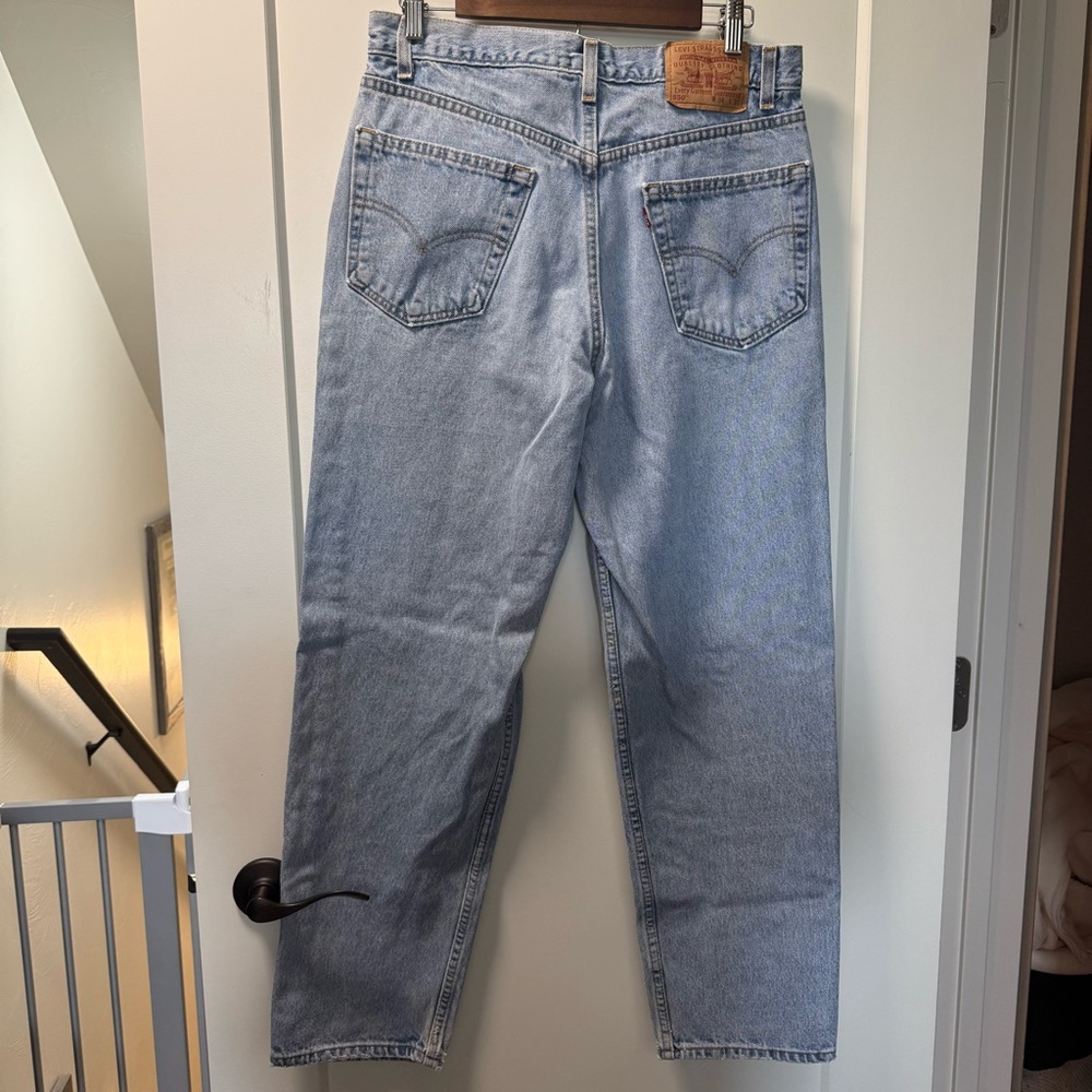 Vintage Paper Tag Y2K 2002 Levi's 550 Relaxed‎ Fit Men's Jeans Light Wash 34x30